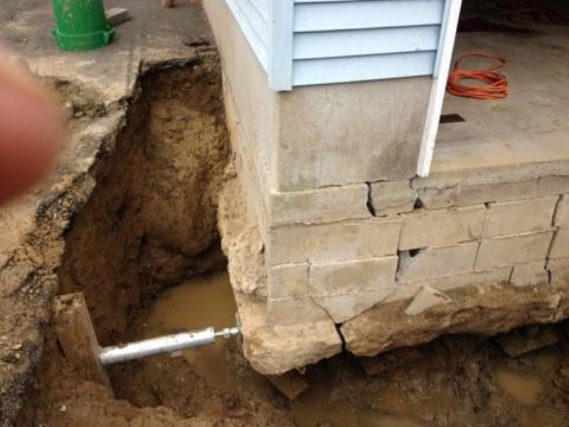 hole beside the house